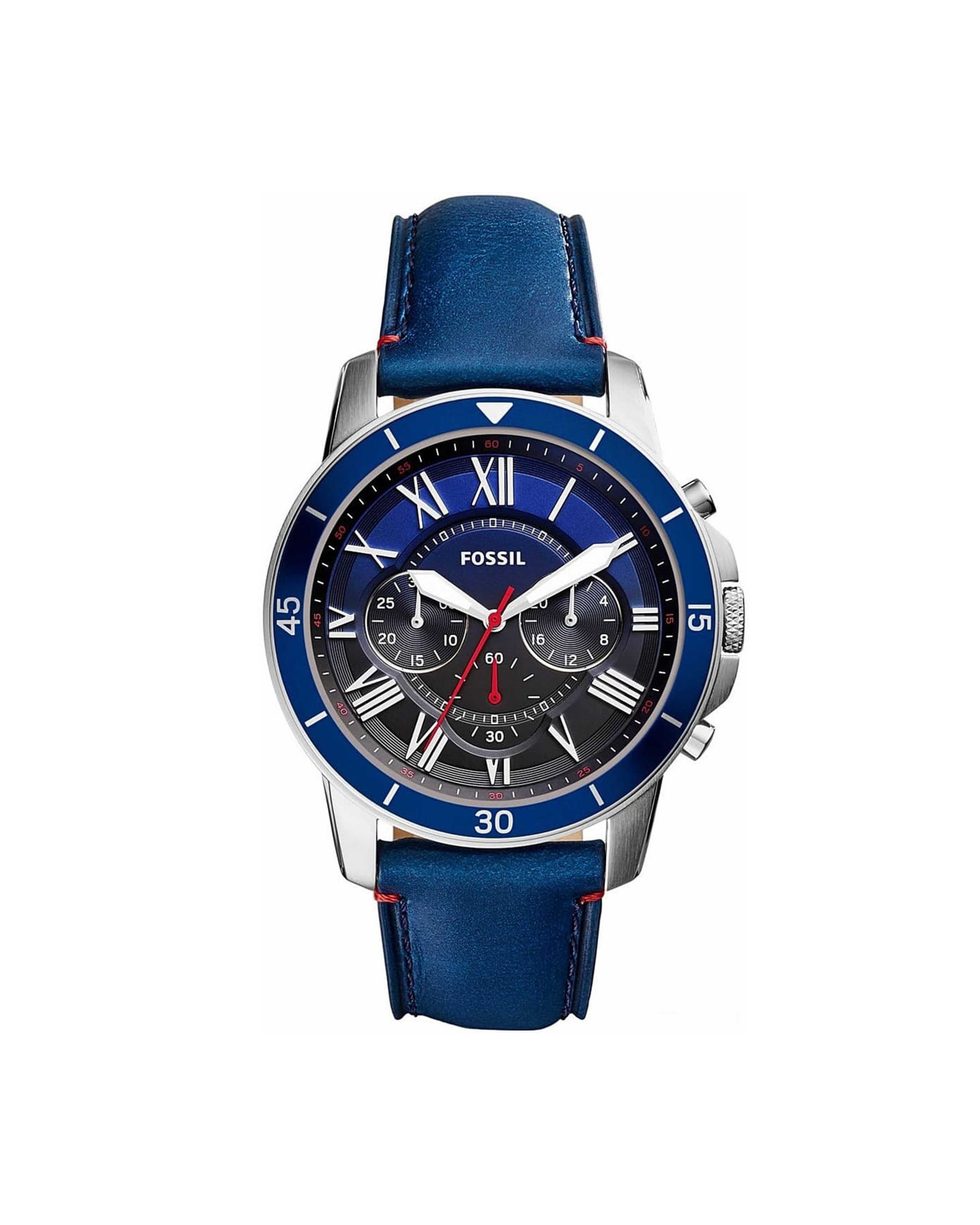 Fossil Men's Blue Leather Watch - FS5373